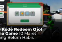 10 Kode Redeem Ojol The Game 10 Maret yang Belum Habis