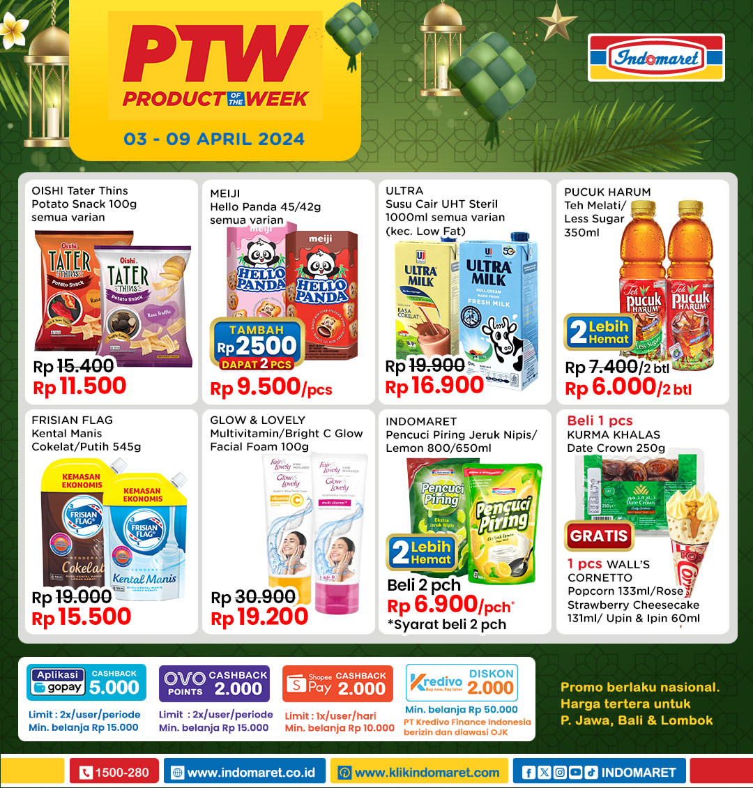 Promo PTW Indomaret Periode 3-9 April 2024, Beli 1 Kurma Gratis 1 Es Krim!