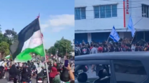 Bentrok Bitung massa pro palestina vs ormas pro israel