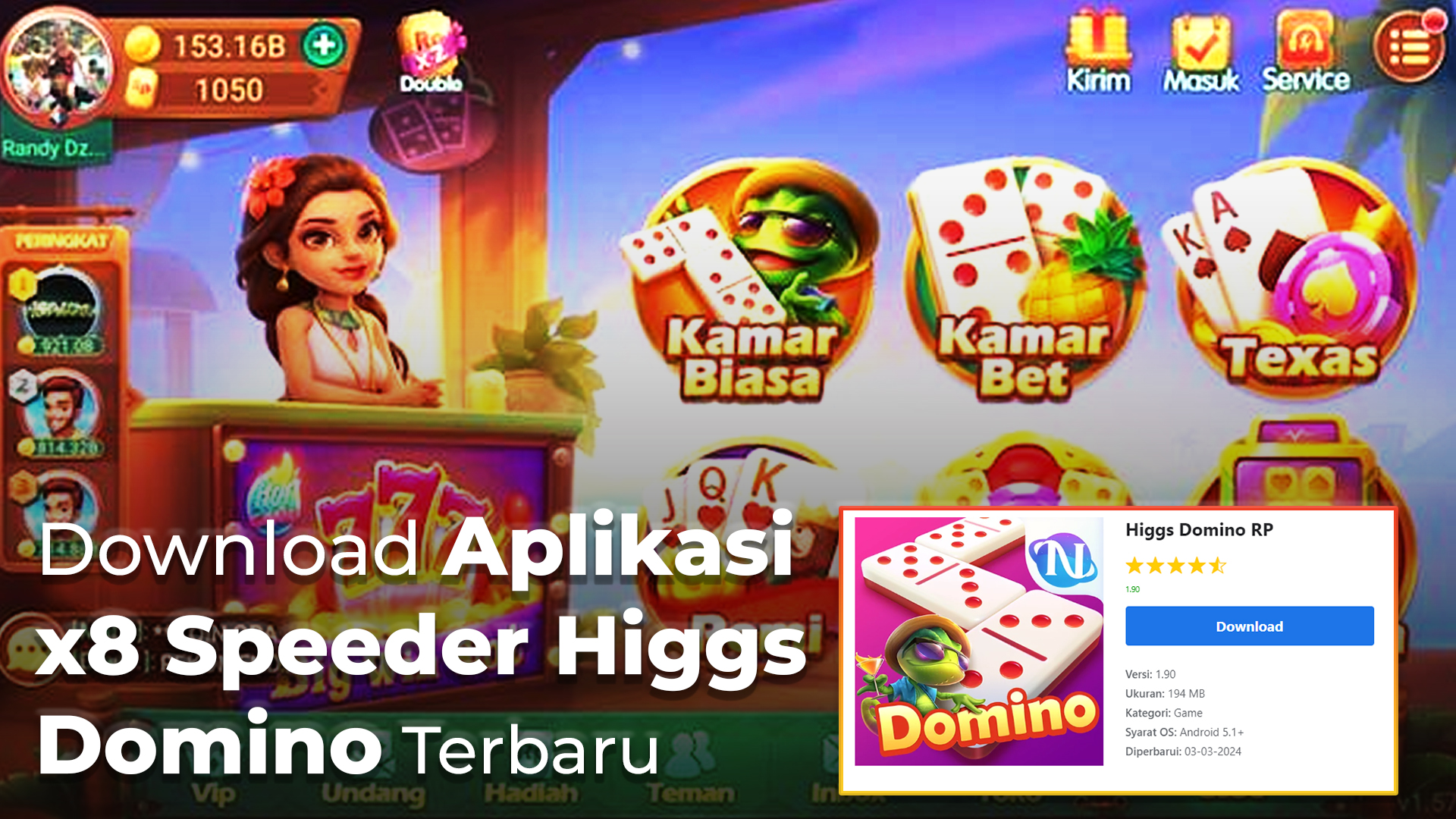 Download Higgs Domino Global X8 Speeder Versi 2.29 APK Tanpa Password