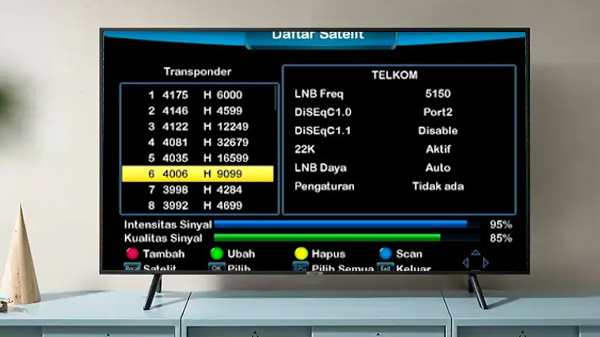 Frekuensi SCTV dan Indosiar HD Satelit Telkom 4 Terbaru 2024