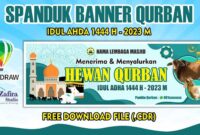Gratis Download Banner Idul Adha 2024 CDF dan PSD Gratis Bisa Edit untuk Banner Sholat Id atau Kurban 1445 H