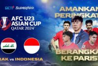 Gratis Link Nonton Live Streaming Timnas U23 Indonesia vs Irak Hari Ini Siaran Langsung Piala Asia 2024