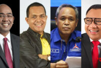 Kandidat gubernur di Pilgub NTT 2024, dari kiri ke kanan: Orias Petrus Moedak, Melki Laka Lena, Ansy Lema dan Benny K Harman. Foto kolase: Tajukflores.com
