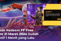 Klaim Sekarang! Kode Redeem FF Free Fire 21 Maret 2024 Sudah Aktif 1 Menit yang Lalu