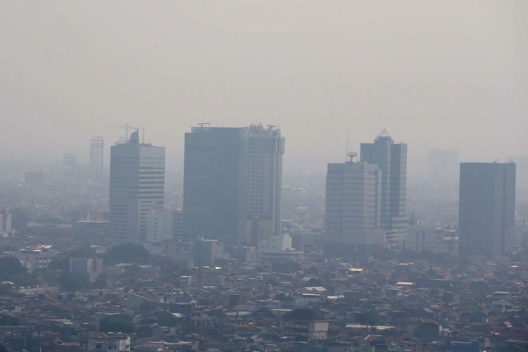 Ilustrasi kualitas udara di Jakarta