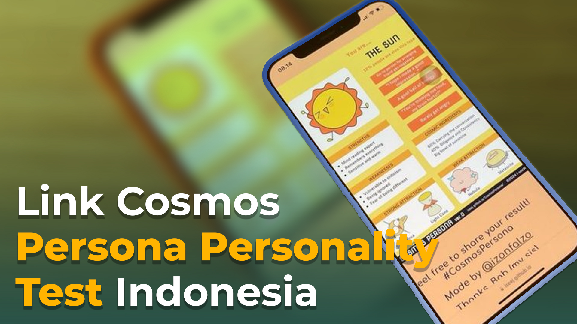 Link Cosmos persona Personality Test Indonesia