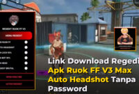 Link Download Regedit FF Auto Headshot Free Fire 1.103.1 Mod APK HP Android Terbaru 2024