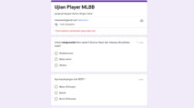 Link Tes Ujian Player MLBB Google Form Viral dan Cara Ikut Quiz Seberapa Pro Anda Main Mobile Legends