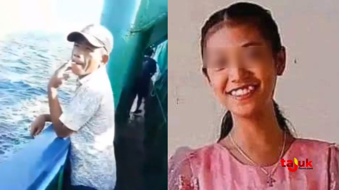 Pelaku pembunuhan DP (kiri) berusaha kabur usai perkosa dan bunuh anak kekasihnya (kanan). Mayat korban ditemukan tinggal kerangka di Minahasa, Sulut. Foto kolase: Tajukflores.com
