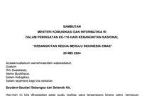 Pidato Sambutan Hari Kebangkitan Nasional dari Kominfo Terbaru 2024 Berserta Link PDF