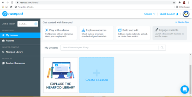 Presentasi Interaktif Menggunakan Aplikasi Nearpod