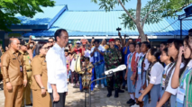 Presiden Jokowi disambut lagu sedon lewa papa, SMK Negeri 5 Kota Kupang