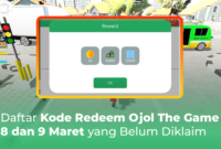 Terbaru! 8 Kode Redeem Ojol The Game 8 dan 9 Maret Belum Diklaim