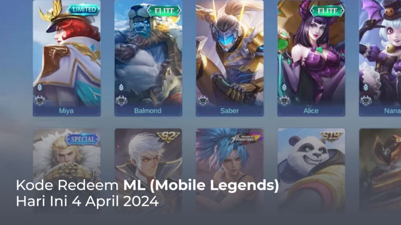 Update Terbaru! Kode Redeem ML (Mobile Legends) Hari Ini 4 April 2024, Dapatkan Diamond dan Skin Impian