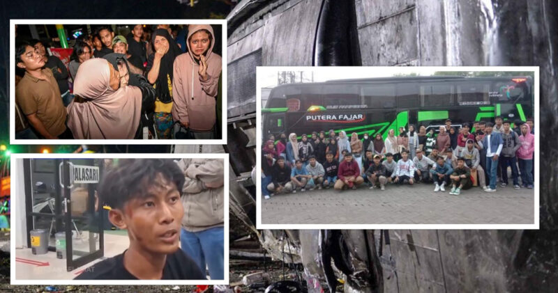 Sejumlah korban menceritakan detik-detik kecelakaan maut bus rombongan siswa SMK Lingga Kencana Depok di Ciater, Subang, Jawa Barat pada Sabtu (12/5/2024). Foto kolase/Tajukflores.com/Antara