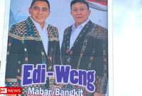 Calon petahana di Pilkada Manggarai Barat 2024, Bupati Edi Endi dan Wakil Bupati Yulianus Weng. Foto: Tajukflores.com/Istimewa
