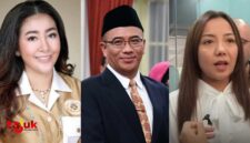 Kolase foto Hasnaeni atau Wanita Emas,  Hasyim Asy'ari dan Cindra Aditi Tejakinkin. (Tajukflores.com)
