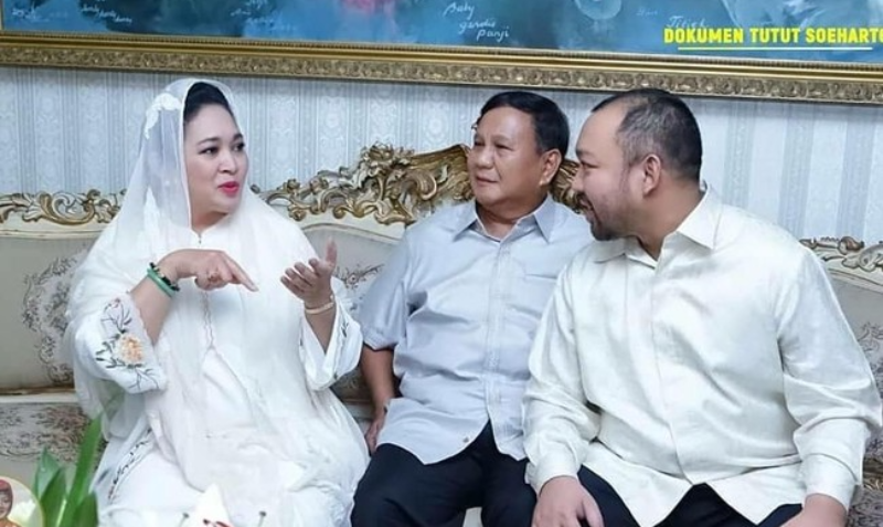 Prabowo Subianto, Titiek Soeharto dan anak sewata wayang mereka, Didit Hediprasetyo. Foto: Istimewa
