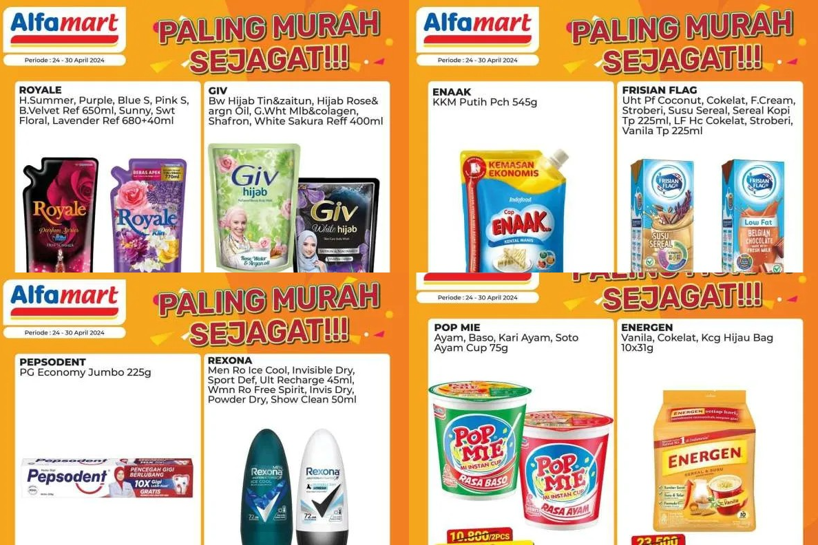 Promo Alfamart Paling Murah Sejagat 24-30 April 2024: Hemat Belanja Kebutuhan Sehari-hari!