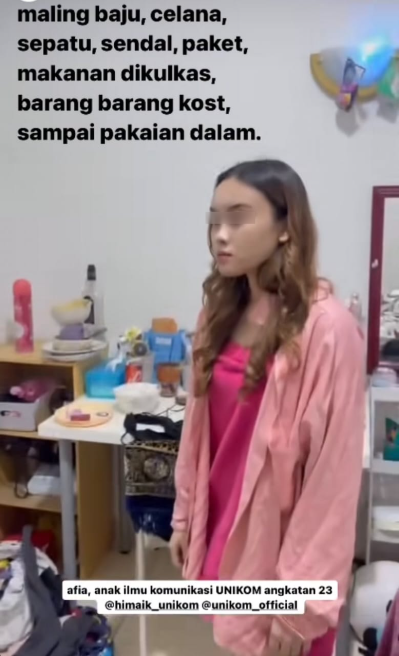 Mahasiswi Cantik Viral di Media Sosial, Diduga Maling Barang-barang Teman dari Daleman hingga Kecap Sachet