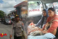 Tangkap layar video viral mobil ambulans terhambat karena iring-iringan mobil Presiden Jokowi. Foto: X/Tajukflores.com
