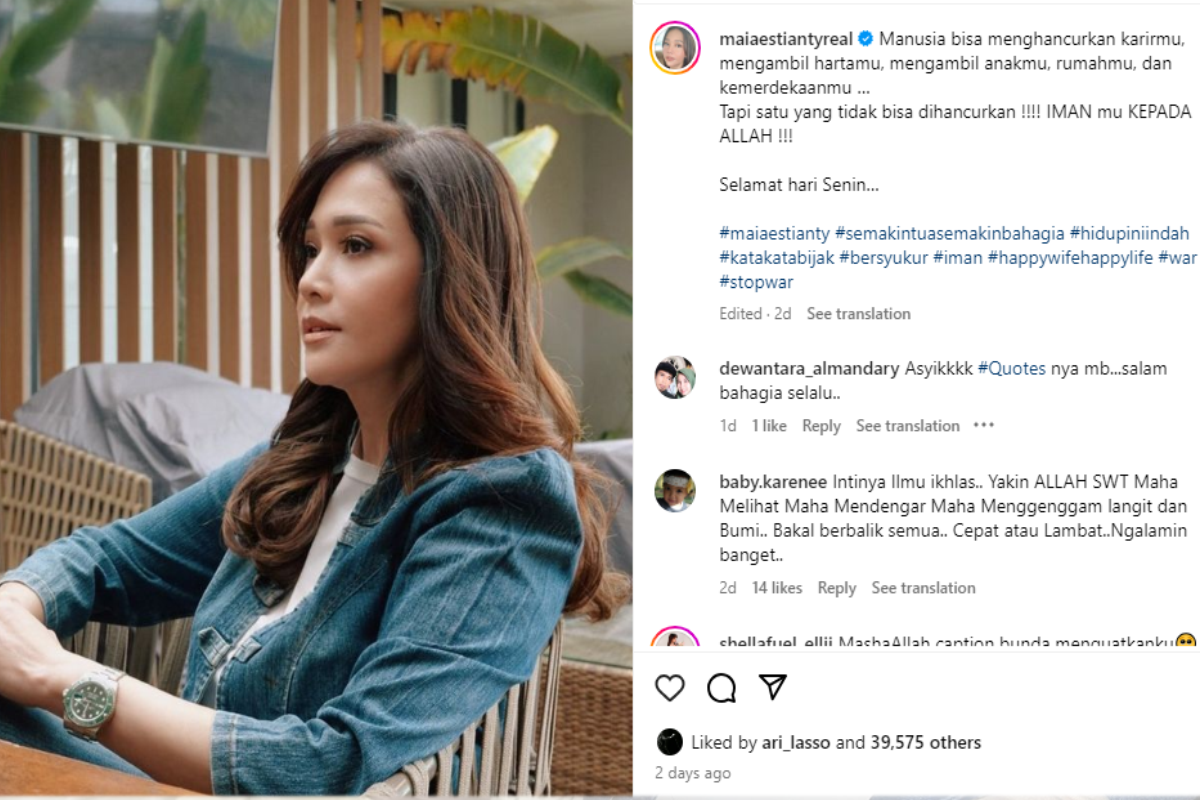 Gegara Postingan Ini, Maia Estianty Dituduh Belum Bisa Move On dari Ahmad Dhani