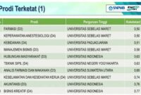 20 Prodi Terketat pada UTBK SNBT 2024 (Foto: Tangkapan layar Youtube Kemendikbudristek)
