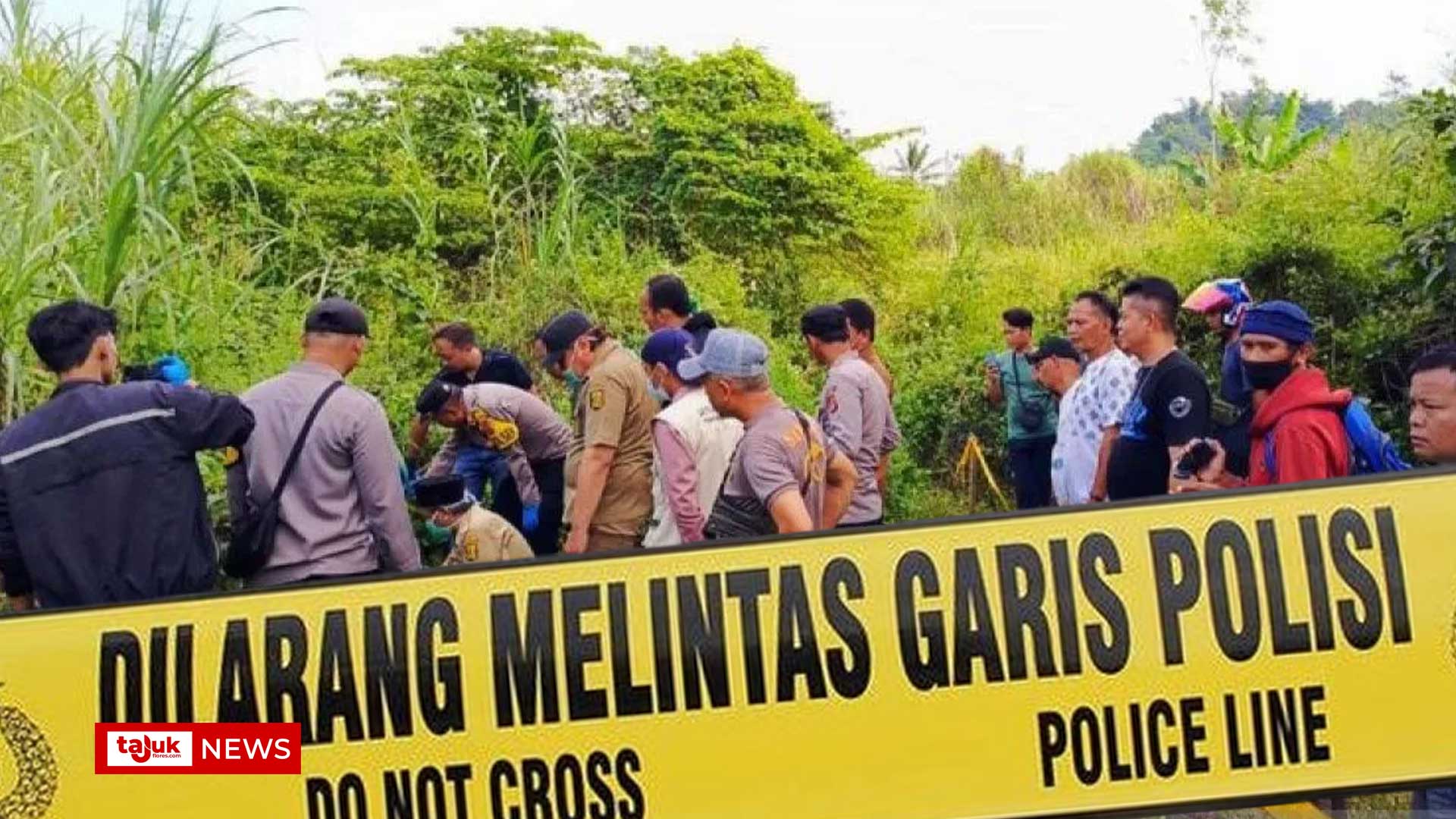 Kerangka Perempuan Muda Pakai Celana Training Ditemukan di Sukabumi, Identitas Masih Misteri, garis polisi, police line