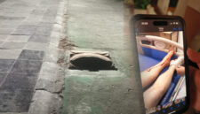 Wisatawan asal Spanyol jatuh di lubang trotoar yang tidak ditutup di Jalan Gorontalo, Labuan Bajo, Kabupaten Manggarai Barat, Minggu malam (10/6/2024). Foto: Tajukflores.com